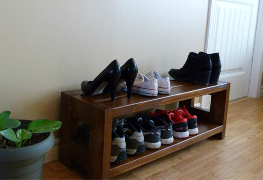 Rustic Shoe Rack | Shoe Storage | Shoe Organizer | Shoe Cabinet | Shoe Rack Wood