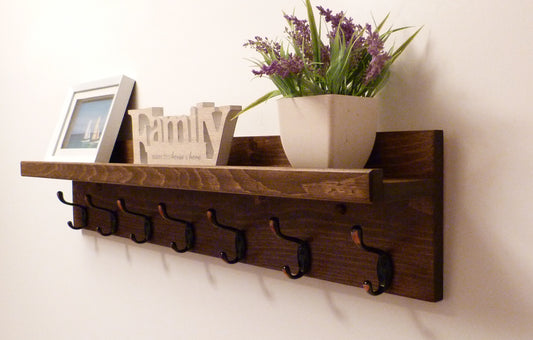 Coat Rack with Ledge | Wall Coat Rack | Coat Rack with Shelf | Shelf with Ledge