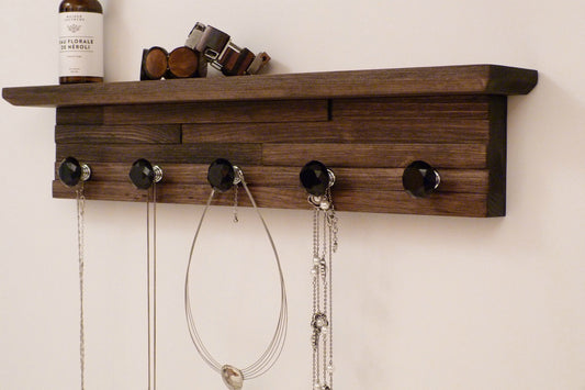 22 inches/5 knobs Jewelry Organizer With Shelf | Necklace Holder | Bracelet Holder