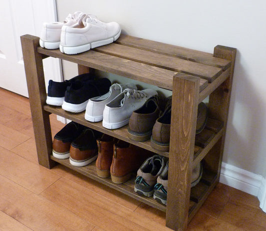 Shoe Rack-3 levels / with length options | Shoe Storage | Shoe Organizer | Shoe Cabinet | Shoe Rack Wood