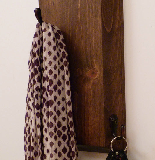 Vertical Entryway | Hallway or Mudroom Coat Rack | Wall Coat Rack | Rustic Coat Rack