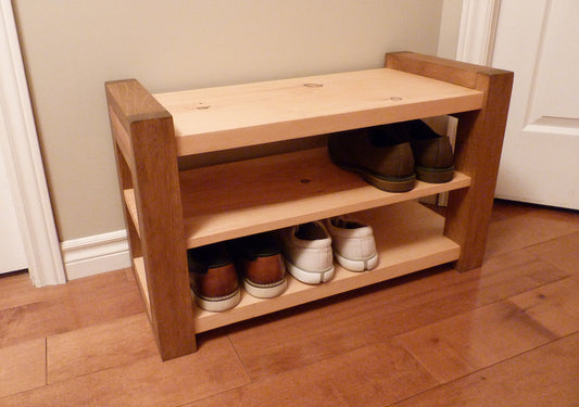 30 inches Rustic Entryway Bench | Modern Entryway Bench | Bench Storage Shoe Organizer, Entryway Bench, Shoe Bench Wood