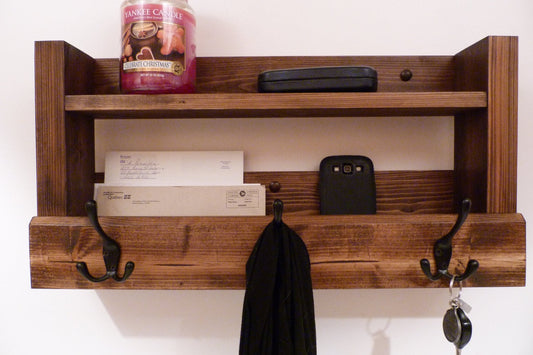 Entryway Coat Rack | Coat Rack with Shelf | Coat Rack with Storage | Wall Coat Rack | Rustic Coat Rack | Entryway Organizer