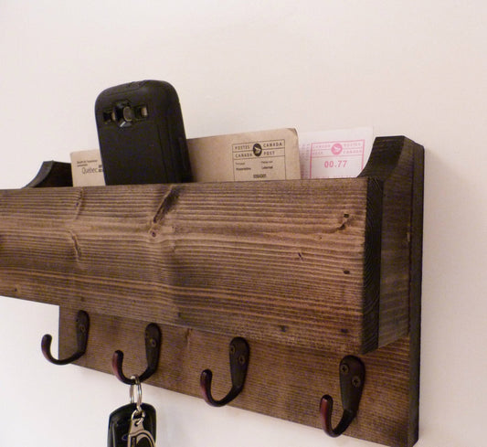 Mail Organizer Wall | Entryway Organizer | Key Rack | Key Holder | Rustic Key Rack | Mail and Key Holder | Mail and Key Organizer