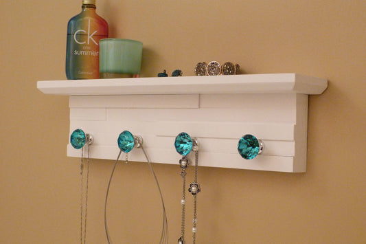 18 inches/4 knobs Jewelry Organizer With Shelf | Necklace Holder | Bracelet Holder