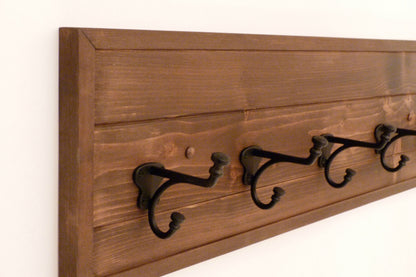 Entryway, Hallway or Mudroom Coat Rack Wall Coat Rack | Rustic Coat Rack | Farmhouse Coat Rack