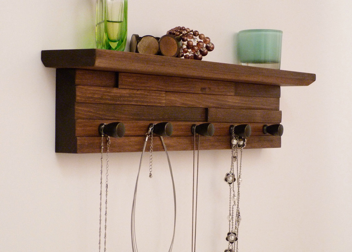 22 inches/5 knobs Jewelry Organizer With Shelf | Necklace Holder | Bracelet Holder