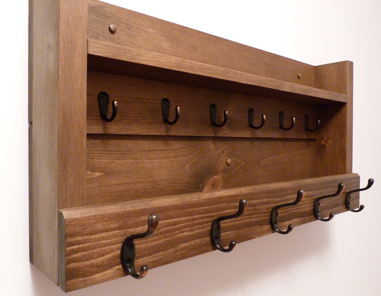 Entryway Organizer | Coat Rack with Shelf | Wall Coat Rack | Rustic Coat Rack | Entryway coat Rack