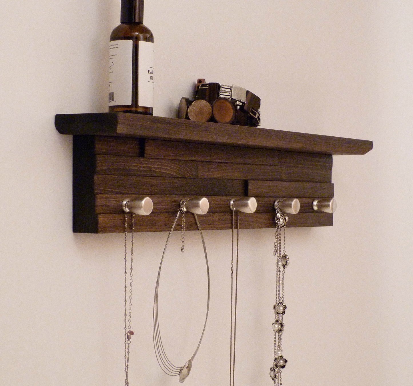 22 inches/5 knobs Jewelry Organizer With Shelf | Necklace Holder | Bracelet Holder