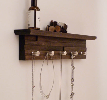 22 inches/5 knobs Jewelry Organizer With Shelf | Necklace Holder | Bracelet Holder
