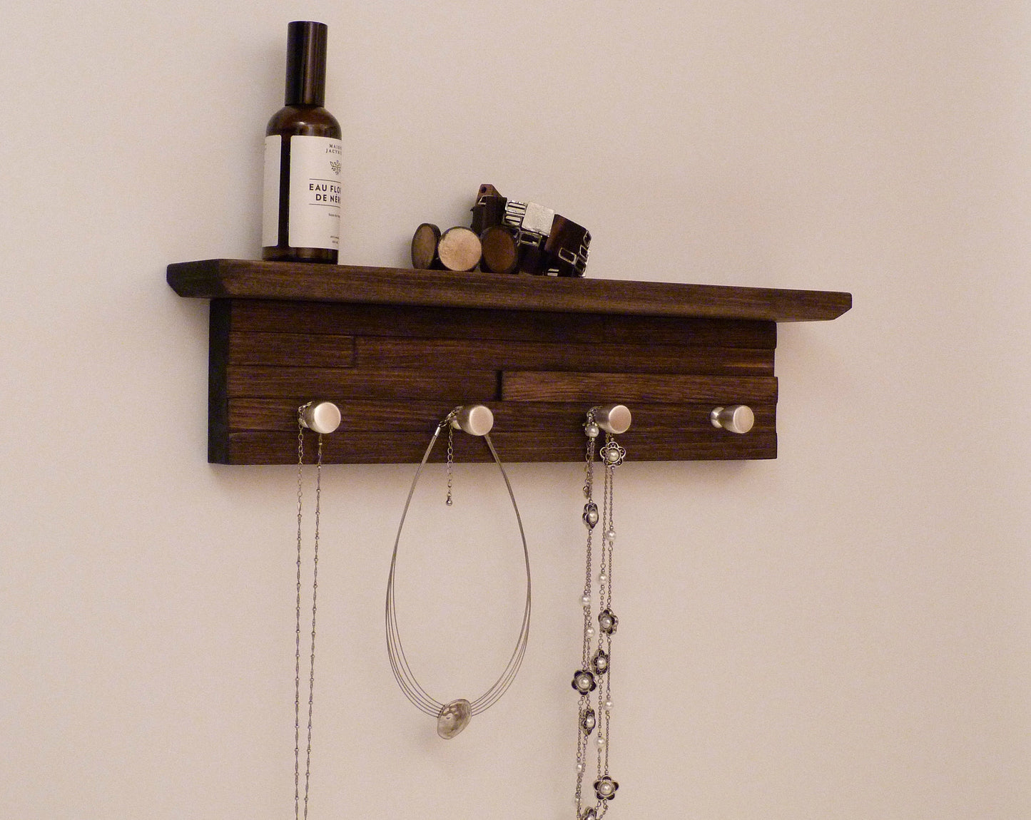 18 inches/4 knobs Jewelry Organizer With Shelf | Necklace Holder | Bracelet Holder