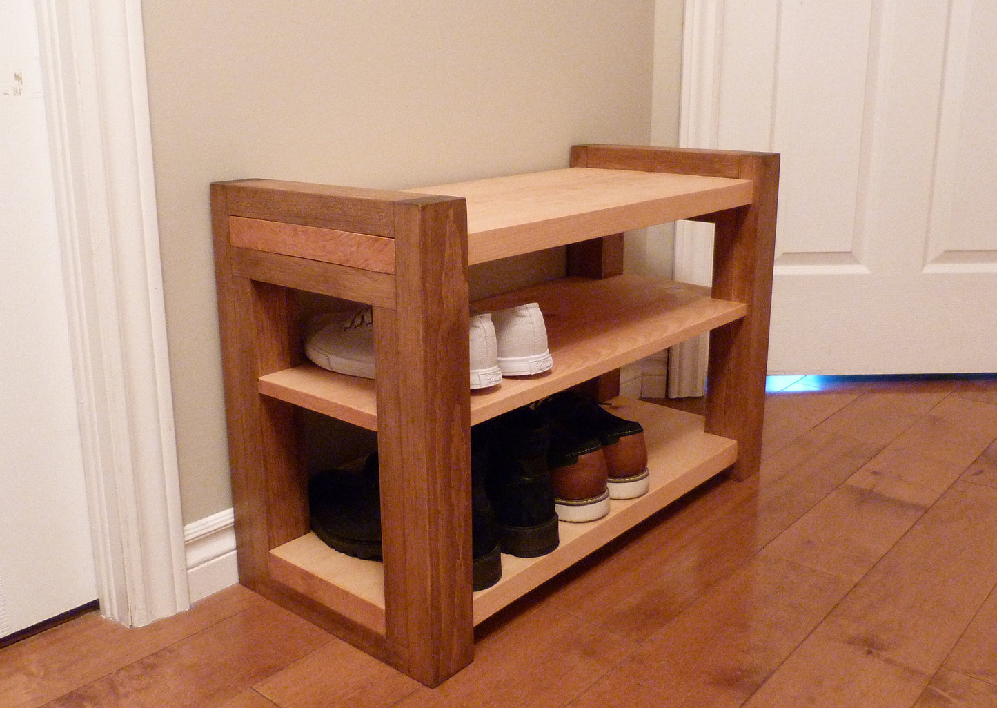 30 inches Rustic Entryway Bench | Modern Entryway Bench | Bench Storage | Shoe Organizer, Entryway Bench | Wooden Shoe Bench