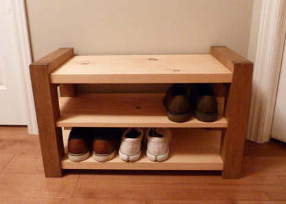 30 inches Rustic Entryway Bench | Modern Entryway Bench | Bench Storage Shoe Organizer, Entryway Bench, Shoe Bench Wood