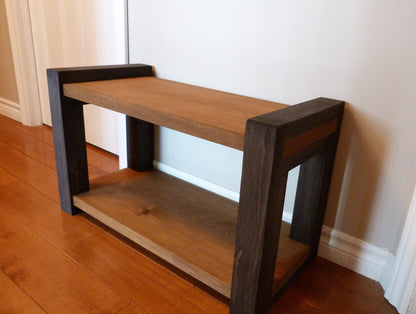 30 inches Rustic Entryway Bench | Modern Entryway Bench | Bench Storage | Shoe Organizer | Entryway Bench | Shoe Bench Wood