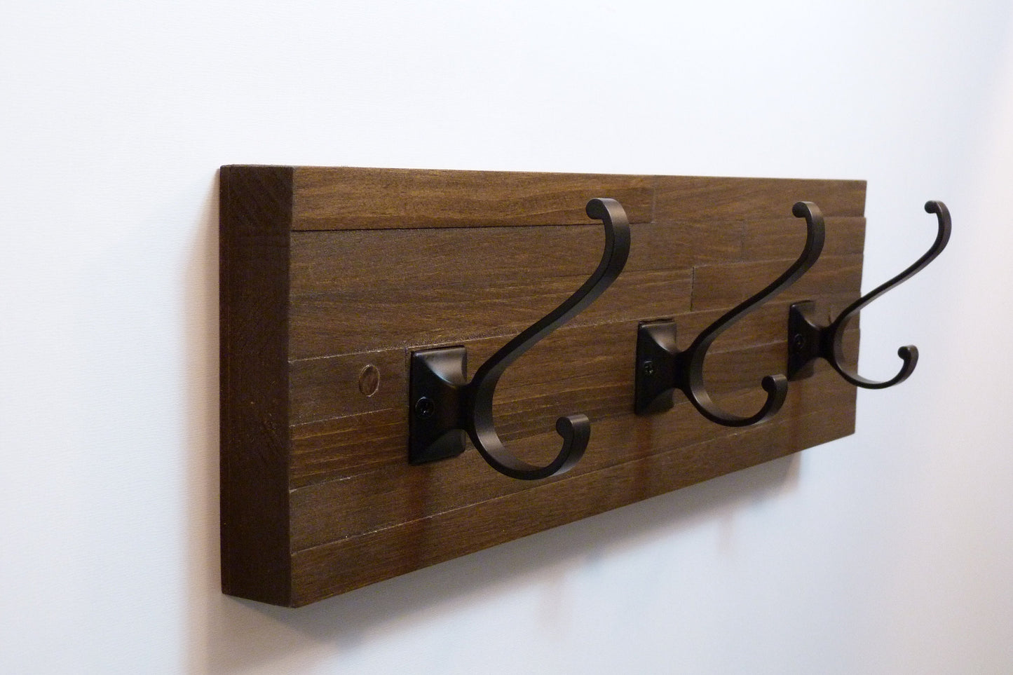Modern and Rustic Entryway Coat Rack 18 Inches/3 hooks | Wall Coat Rack | Bathroom Towel Rack | Rustic Coat Rack