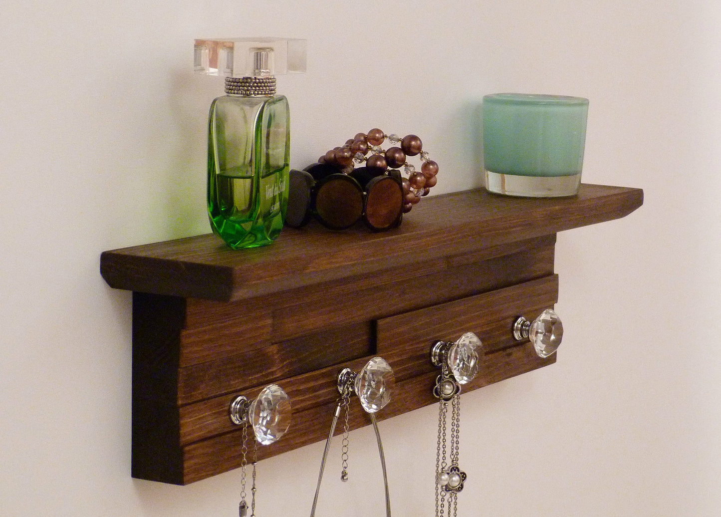 18 inches/4 knobs Jewelry Organizer With Shelf | Necklace Holder | Bracelet Holder