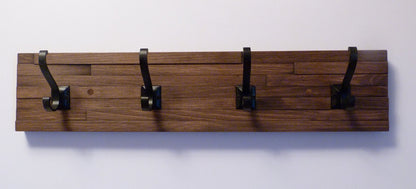 Modern and Rustic Entryway Coat Rack 24 Inches/4 hooks | Wall Coat Rack | Bathroom Towel Rack | Rustic Coat Rack
