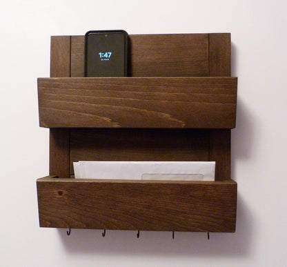 Mail Organizer | Wall Mail Rack | Entryway Organizer | Key Holder | Rustic Key Rack | Mail and Key Holder | Mail and Key Organizer