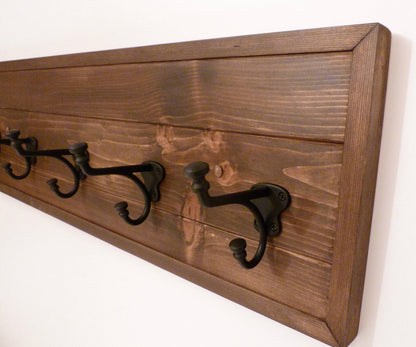 Entryway, Hallway or Mudroom Coat Rack Wall Coat Rack | Rustic Coat Rack | Farmhouse Coat Rack