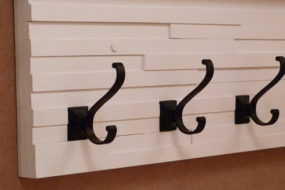 Modern and Rustic Entryway | Hallway or Mudroom Coat Rack 32 Inches/5 hooks | Wall Coat Rack | Bathroom Towel Rack