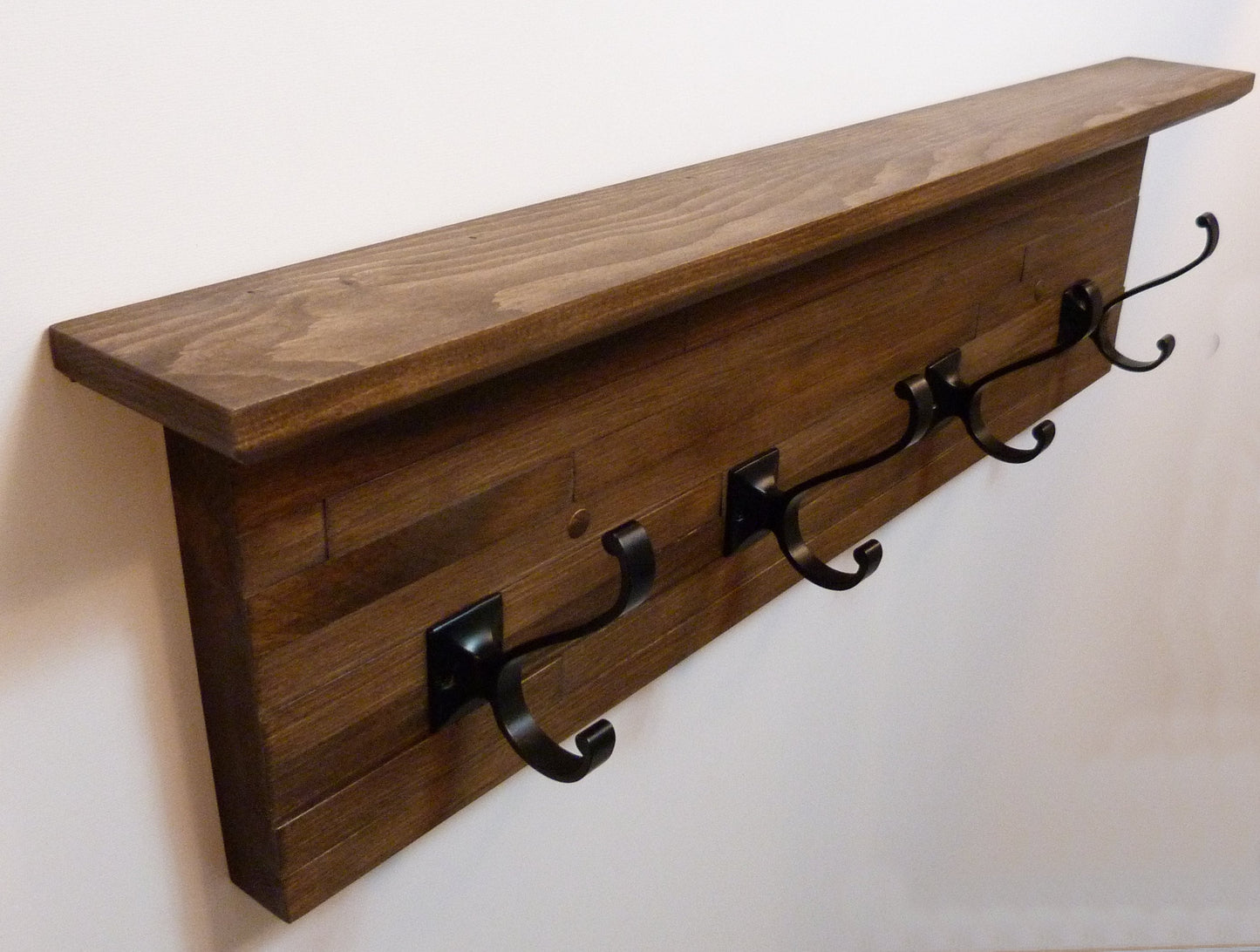 Modern and Rustic Entryway | Hallway or Mudroom Coat Rack 26 Inches/4 hooks | Wall Coat Rack | Bathroom Towel Rack