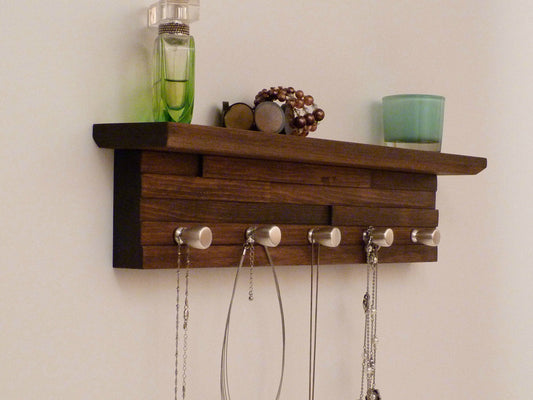 22 inches/5 knobs Jewelry Organizer With Shelf | Necklace Holder | Bracelet Holder