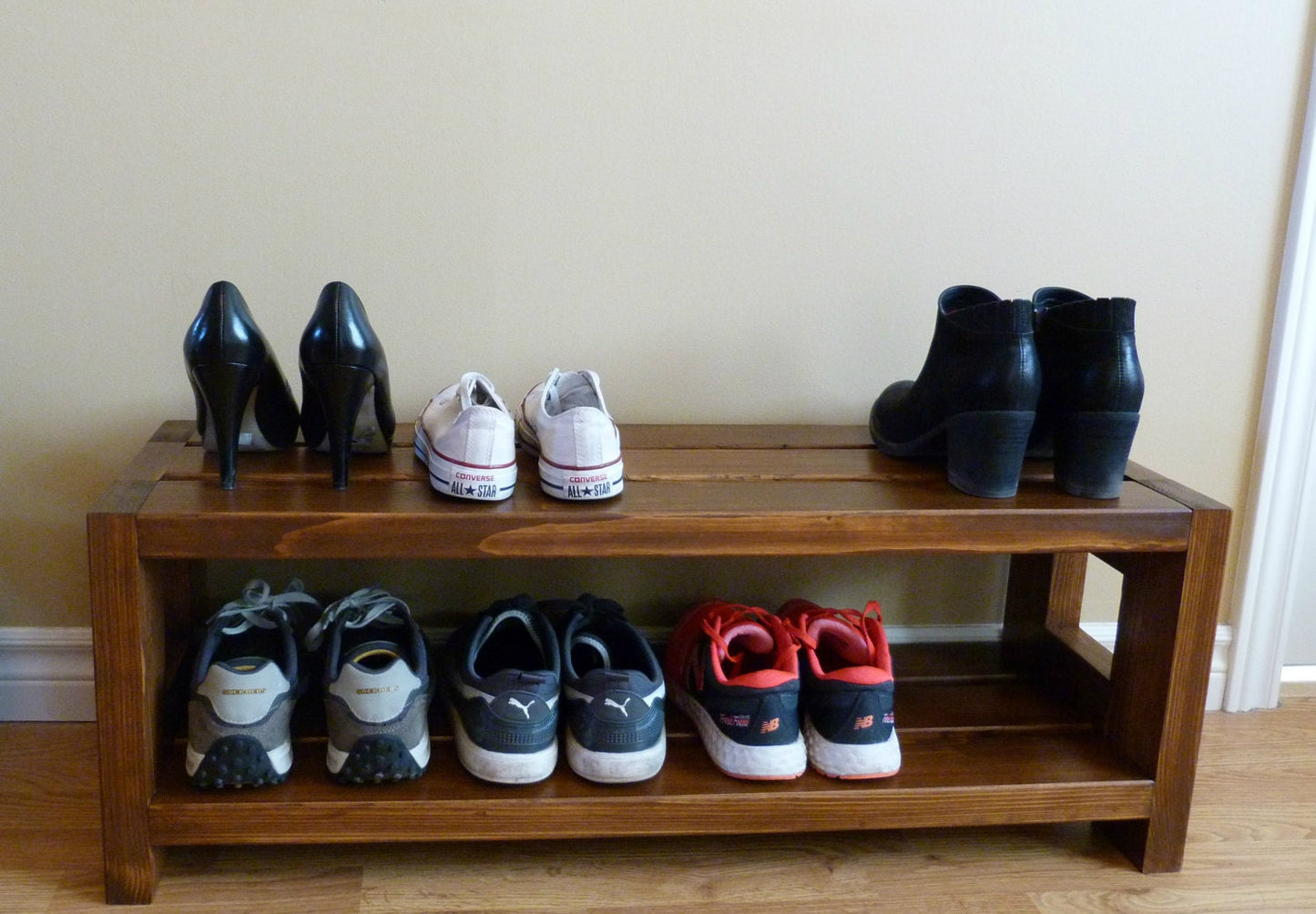 Rustic Shoe Rack | Shoe Storage | Shoe Organizer | Shoe Cabinet | Shoe Rack Wood