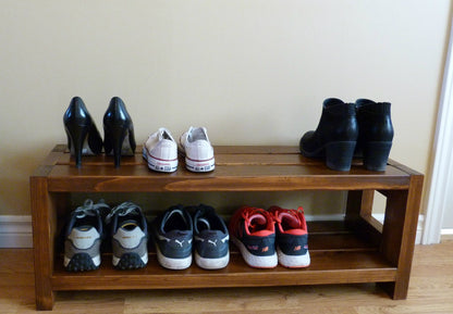 Rustic Shoe Rack | Shoe Storage | Shoe Organizer | Shoe Cabinet | Shoe Rack Wood
