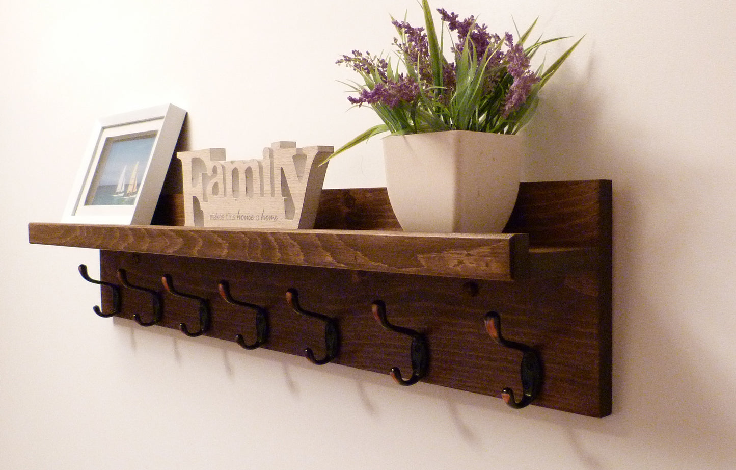 Coat Rack with Ledge | Wall Coat Rack | Coat Rack with Shelf | Shelf with Ledge