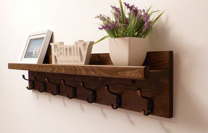 Coat Rack with Ledge | Wall Coat Rack | Coat Rack with Shelf | Shelf with Ledge