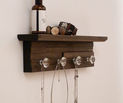 18 inches/4 knobs Jewelry Organizer With Shelf | Necklace Holder | Bracelet Holder