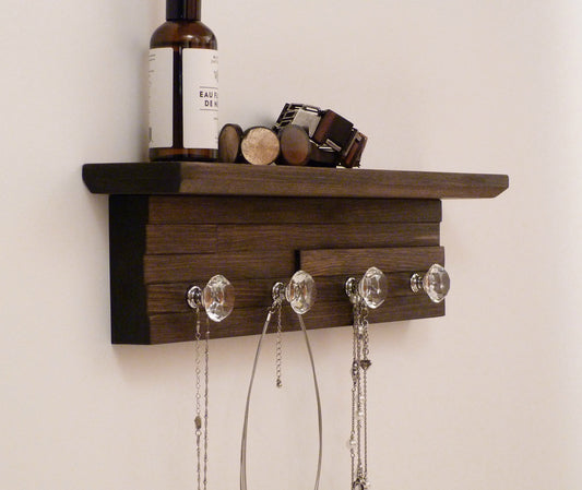 18 inches/4 knobs Jewelry Organizer With Shelf | Necklace Holder | Bracelet Holder