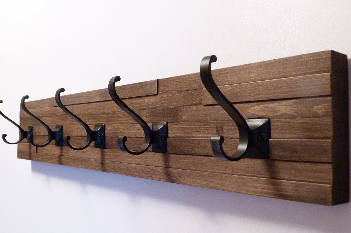 Modern and Rustic Entryway Coat Rack 30 Inches/5 hooks | Wall Coat Rack | Bathroom Towel Rack | Rustic Coat Rack
