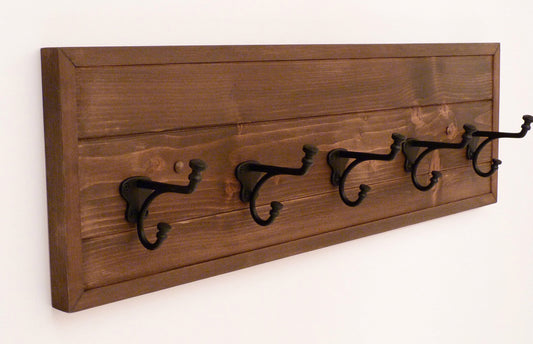 Entryway, Hallway or Mudroom Coat Rack Wall Coat Rack | Rustic Coat Rack | Farmhouse Coat Rack