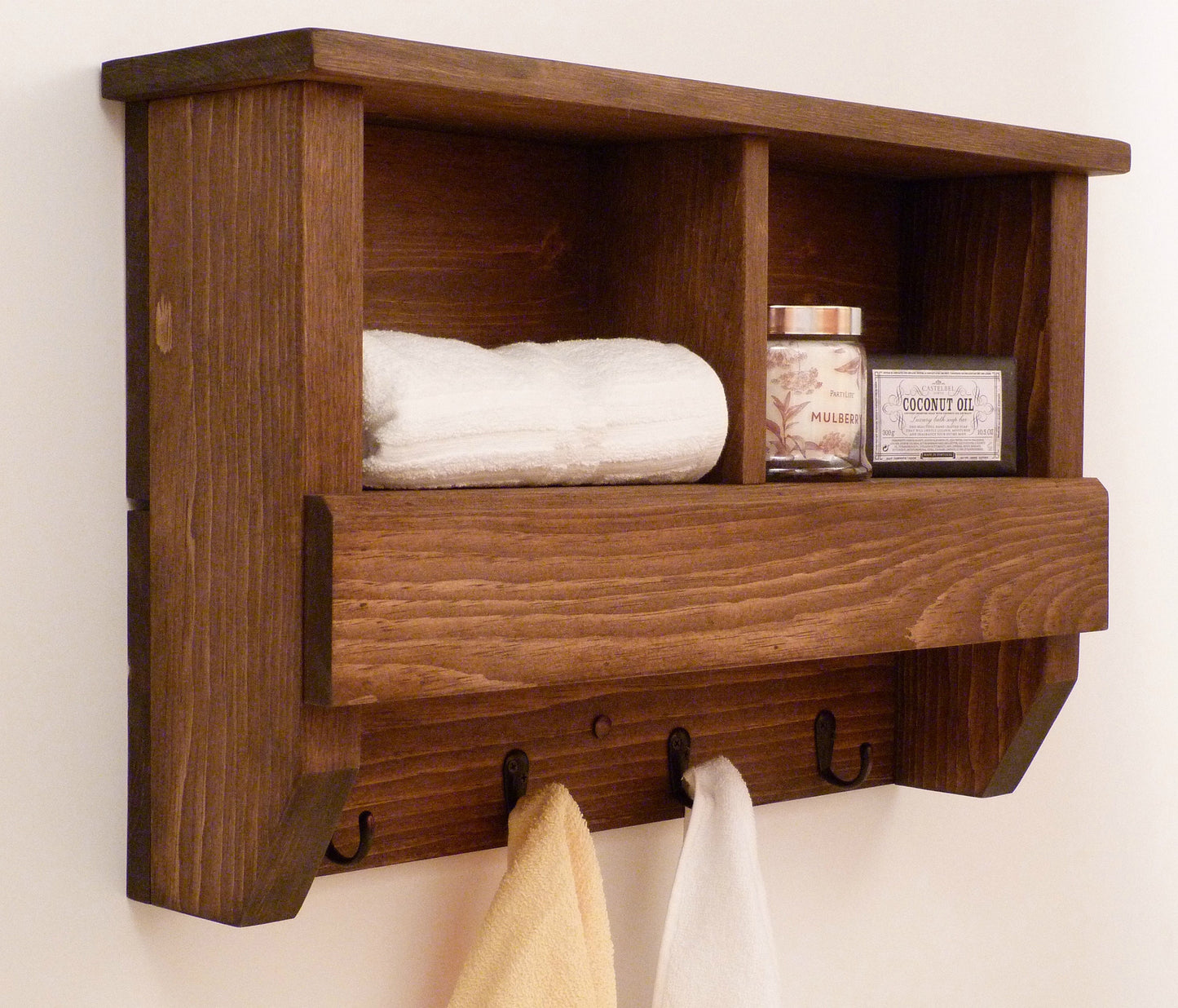Bathroom Towel Rack | Towel Rack or Coat Rack with Cubbies