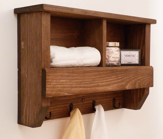Bathroom Towel Rack | Towel Rack or Coat Rack with Cubbies