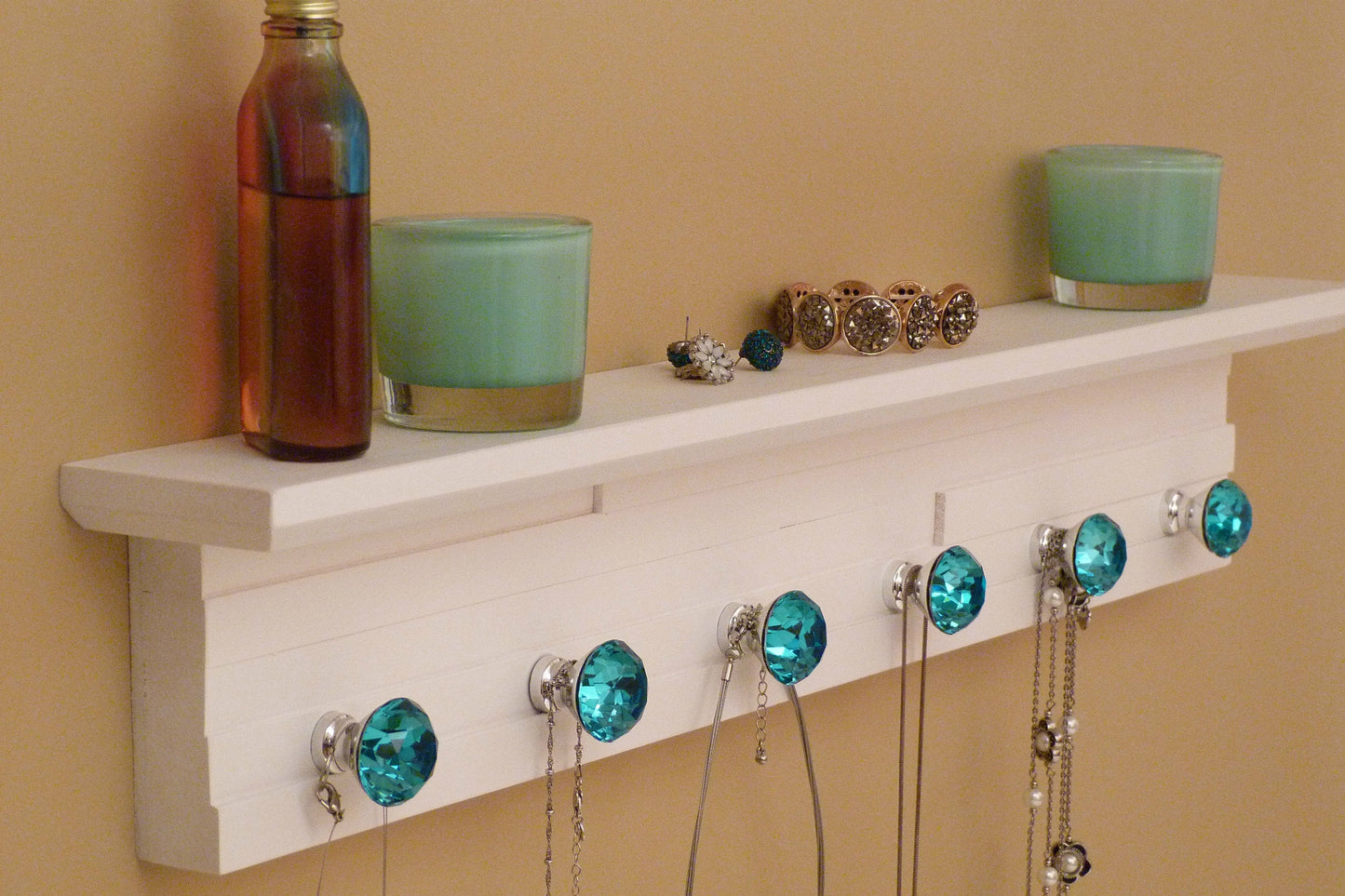 26 inches/6 knobs Jewelry Organizer With Shelf | Necklace Holder | Bracelet Holder