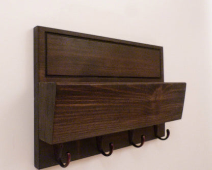 Mail Organizer Wall | Entryway Organizer | Key Rack | Key Holder | Rustic Key Rack | Mail and Key Holder | Mail and Key Organizer