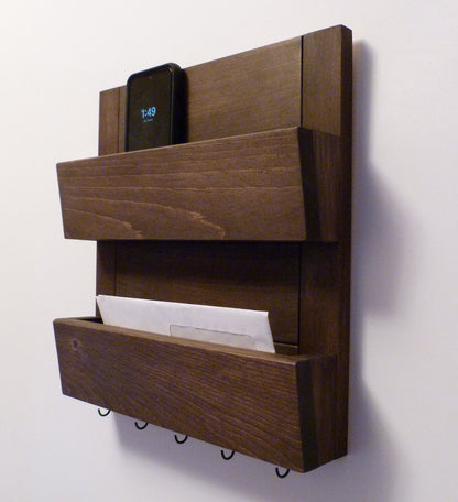 Mail Organizer | Wall Mail Rack | Entryway Organizer | Key Holder | Rustic Key Rack | Mail and Key Holder | Mail and Key Organizer