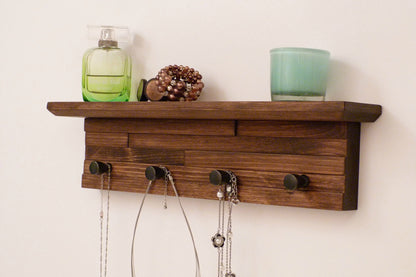 18 inches/4 knobs Jewelry Organizer With Shelf | Necklace Holder | Bracelet Holder