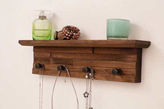 18 inches/4 knobs Jewelry Organizer With Shelf | Necklace Holder | Bracelet Holder