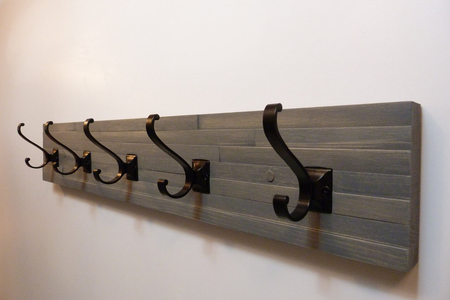 Modern and Rustic Entryway Coat Rack 30 Inches/5 hooks | Wall Coat Rack | Bathroom Towel Rack | Rustic Coat Rack