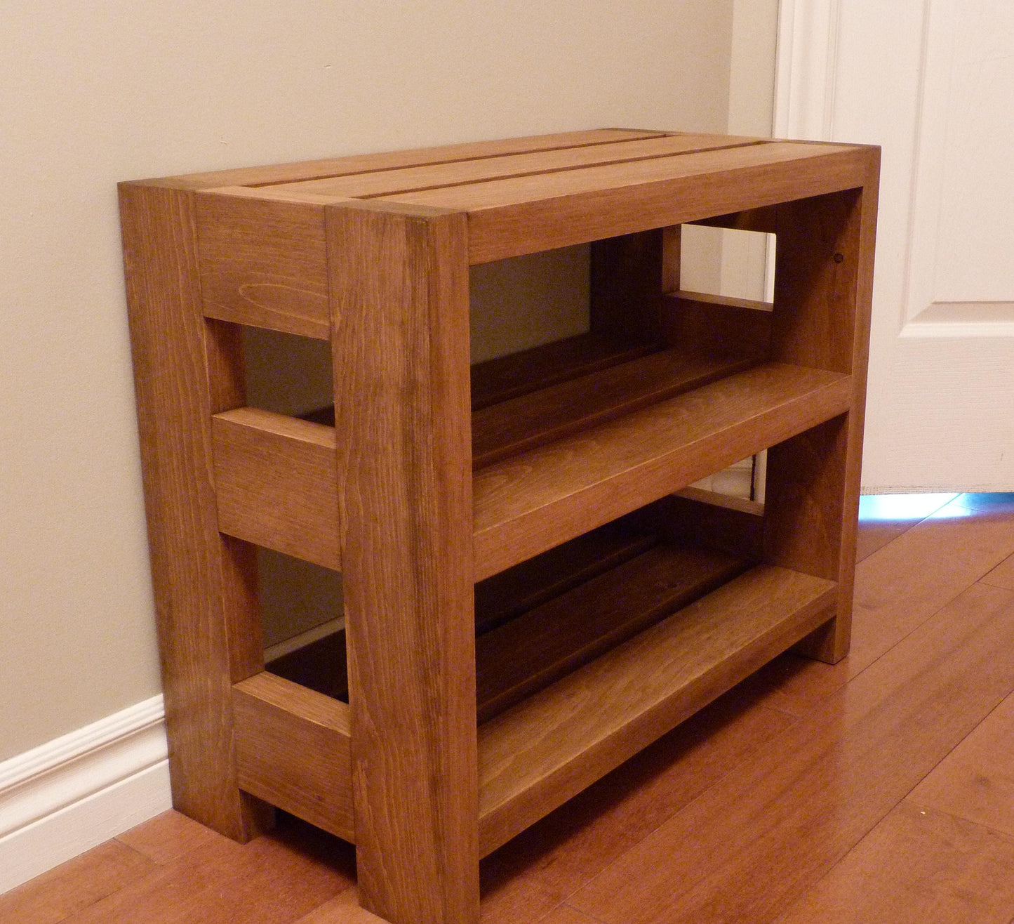 24 inches Rustic Shoe Rack 3 levels | Shoe Storage | Shoe Organizer | Shoe Cabinet | Shoe Rack Wood