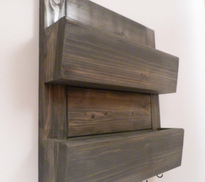 Mail Organizer Wall | Mail Rack | Entryway Organizer | Key Rack | Rustic Key Rack | Mail and Key Holder | Mail and Key Organizer