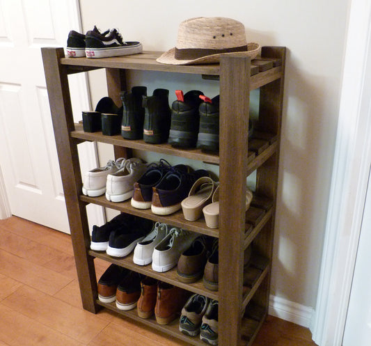 Shoe Rack-5 levels / with length options | Shoe Storage | Shoe Organizer | Shoe Cabinet | Shoe Rack Wood
