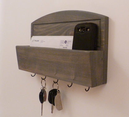 Mail Organizer Wall | Mail Rack | Entryway Organizer | Key Holder | Rustic Key Rack | Mail and Key Holder | Mail and Key Organizer