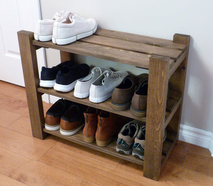 Shoe Rack-3 levels / with length options | Shoe Storage | Shoe Organizer | Shoe Cabinet | Shoe Rack Wood