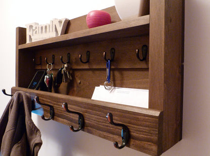 Entryway Organizer | Coat Rack with Shelf | Wall Coat Rack | Rustic Coat Rack | Entryway coat Rack