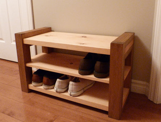 30 inches Rustic Entryway Bench | Modern Entryway Bench | Bench Storage Shoe Organizer, Entryway Bench, Shoe Bench Wood