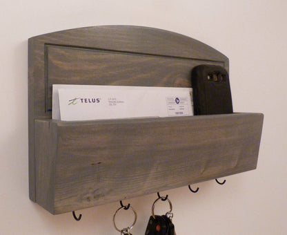 Mail Organizer Wall | Mail Rack | Entryway Organizer | Key Holder | Rustic Key Rack | Mail and Key Holder | Mail and Key Organizer